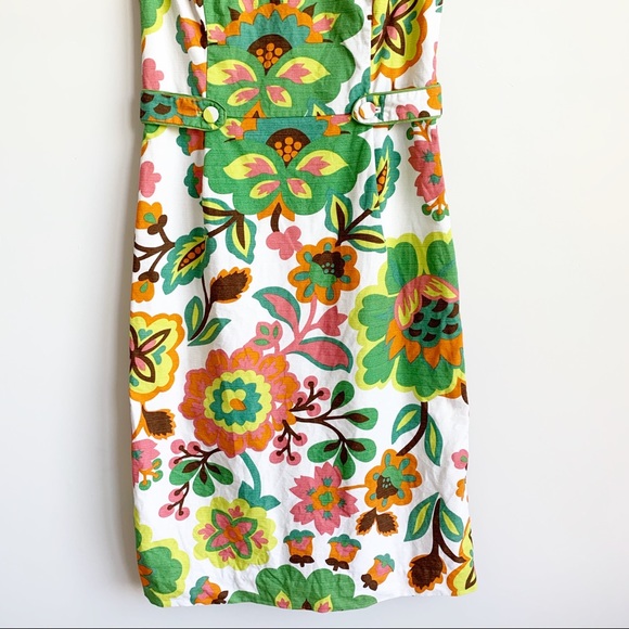 Boden Floral Summer Mini Dress Cotton Size 2 - Picture 3 of 10
